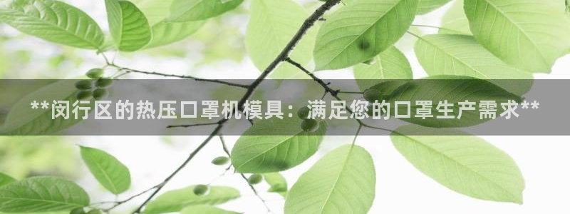 emc易倍账号异常：**闵行区的热压口罩机模具：满足您的
